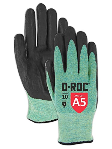 MAGID D-ROC ANSI A5 Heat-Resistant Foam Nitrile Coated Work Gloves, 1 Pairs, Size 6/XS (GPD844) 1 Pair