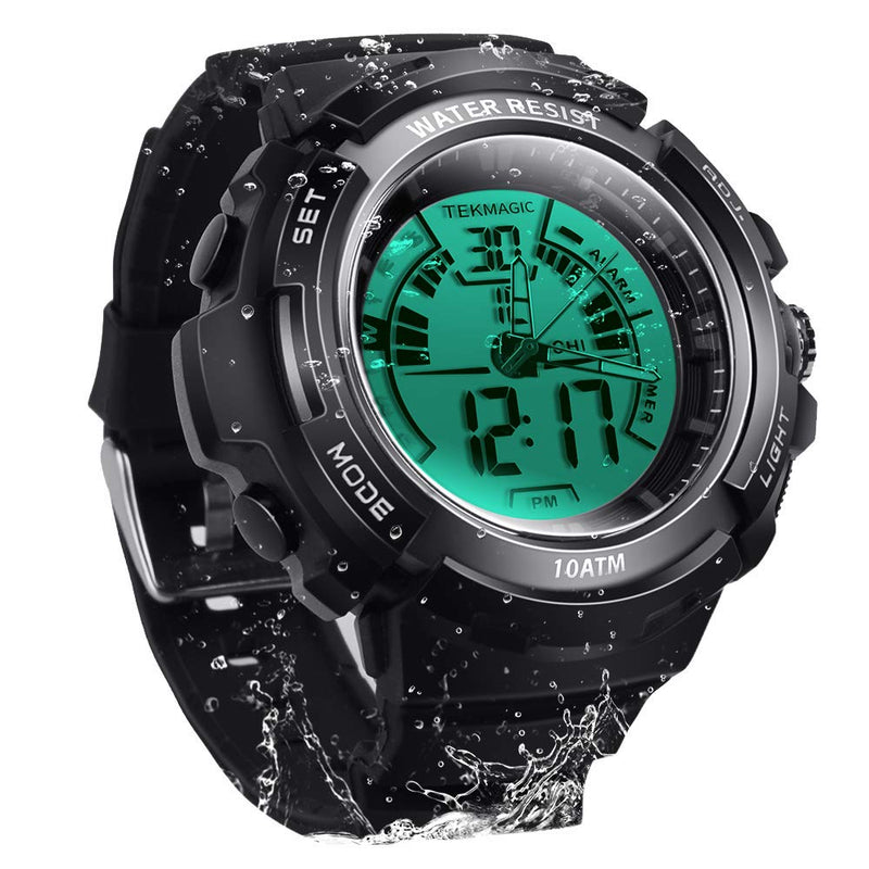 10ATM Waterproof Digital Scuba Diving Watch 100m Underwater for Swimming and Running with Stopwatch and Luminous LCD Display Built-in - BeesActive Australia