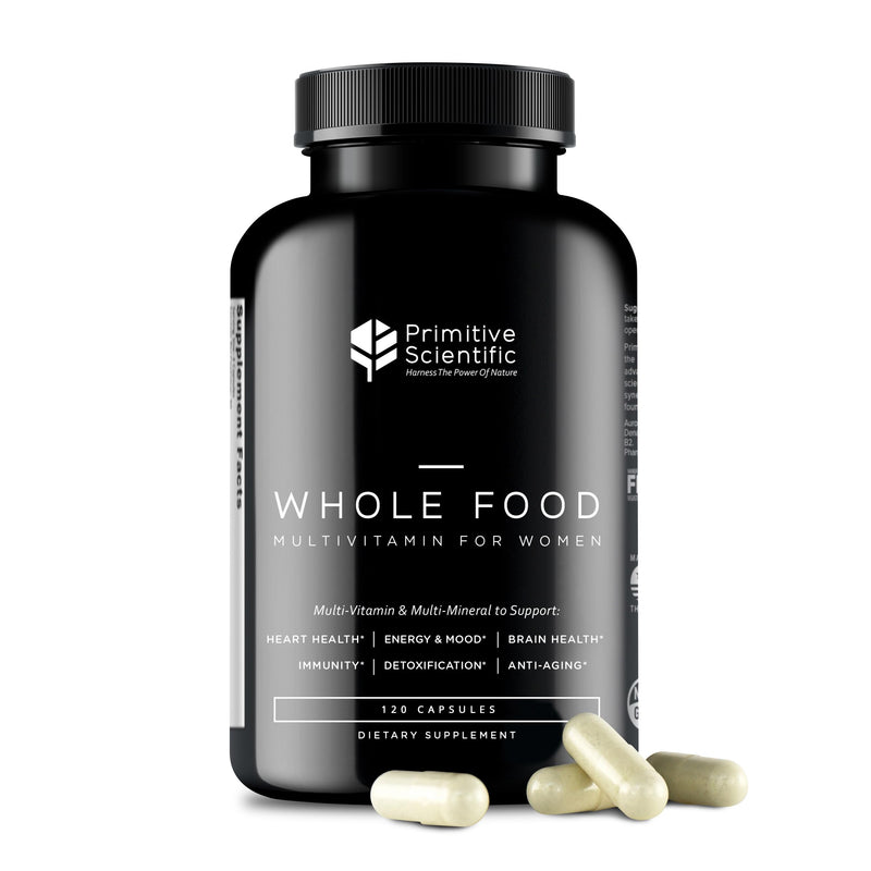 Whole Food Natural Four-a-Day Multivitamin and Mineral Capsules for Women – All-Day Energy, Inner Zen, and Stronger You (120 Capsules)