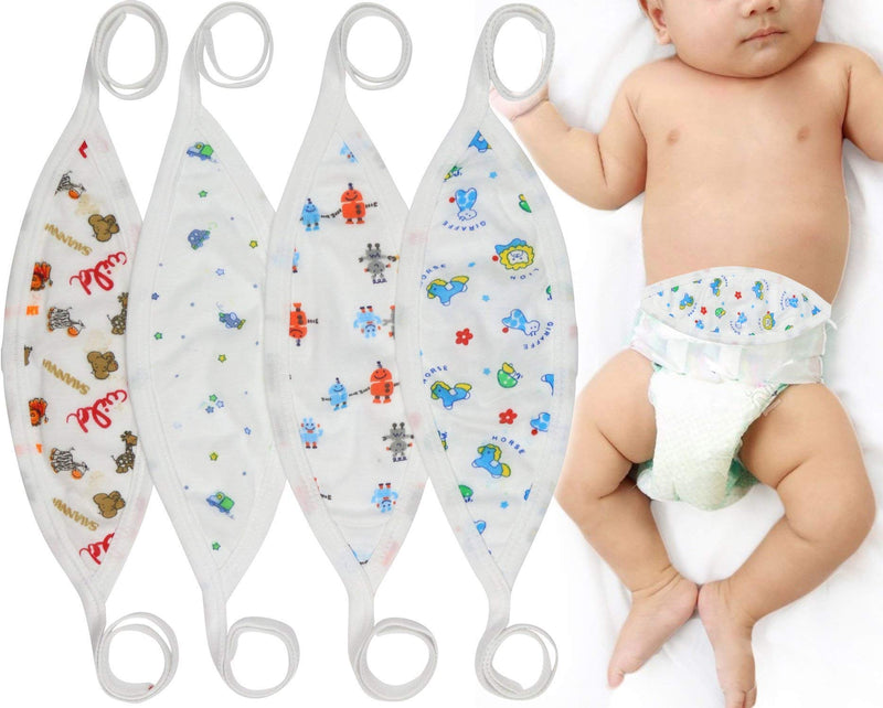 ToBeInStyle Babies' 4-Pack Comfortable Newborn Baby Belly Binder - Boy - One Size 4-pack: Boy