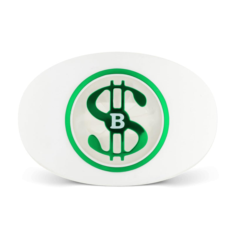 Battle Money Spinner Oxygen Football Mouthguard - White/Green - BeesActive Australia