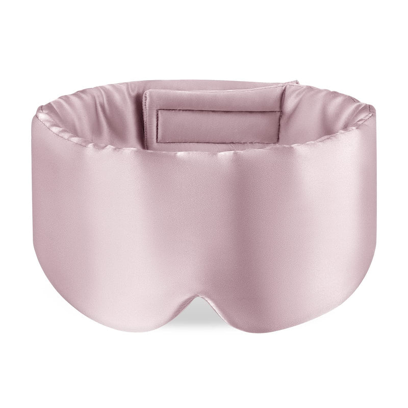 Zenssia 100% Mulberry Silk Sleep Mask Eye Mask for Man and Woman with Adjustable Headband, Full Size Large Sleep Mask & Blindfold for Total Blackout for All Night Sleep, Travel & Nap- Light Plum - BeesActive Australia