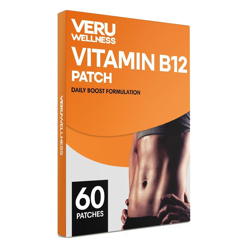 Veru Wellness Energy B12 Patch - (Pack of 60) Self Adhesive B12 Energy Topical Patch, 8-10 Hours | Daily Wellness