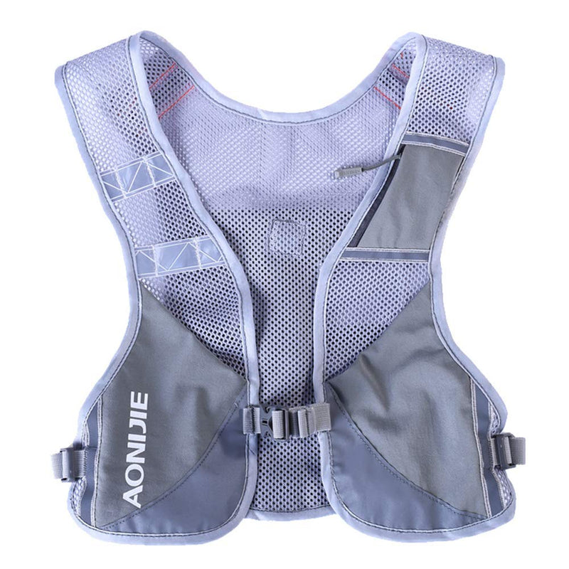 AONIJIE Men Women Ultralight Running Vest Pack Reflective Breathable Hydration Backpack for Hiking Camping Marathon Cycling Race (Gray) Gray - BeesActive Australia