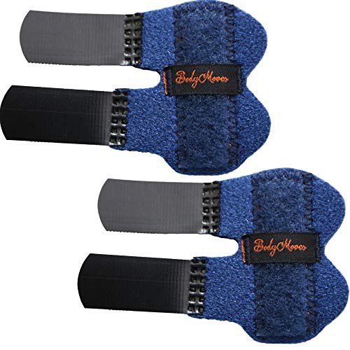 BodyMoves Finger Splint for Teens and little Pinky Trigger Finger Mallet Finger Broken Finger Post Operative Finger Brace stabilizer Tenosynovitis(Aqua Blue) Aqua Blue 2 pc