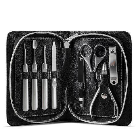 Pete & Pedro 8-Piece Manicure Set Stainless Steel Kit for Men & Women a) 8-Piece Stainless Steel Manicure Set