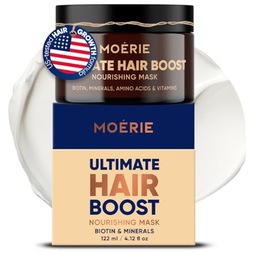 Moerie Mineral Hair Growth & Repair Mask – Hair Loss treatment Mask – Hair Regrowth For Longer, Thicker, Fuller Hair - Vegan Friendly – Paraben & Silicone Free Single Set