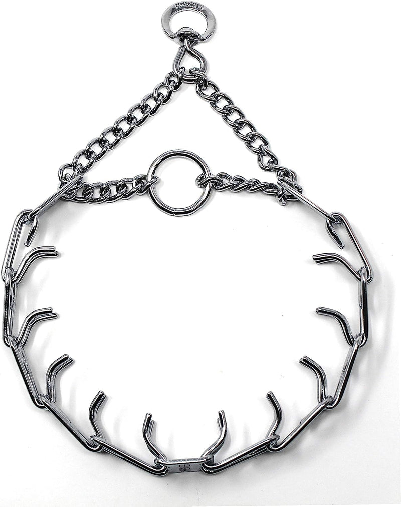 Herm Sprenger Prong Dog Training Collar Ultra-Plus Chrome Plated Steel Pet Pinch No-Pull for Dogs Anti Pull Made in Germany 2.25mm x 13in Small Silver 16in x 2.25mm (neck size up to 13in) - BeesActive Australia