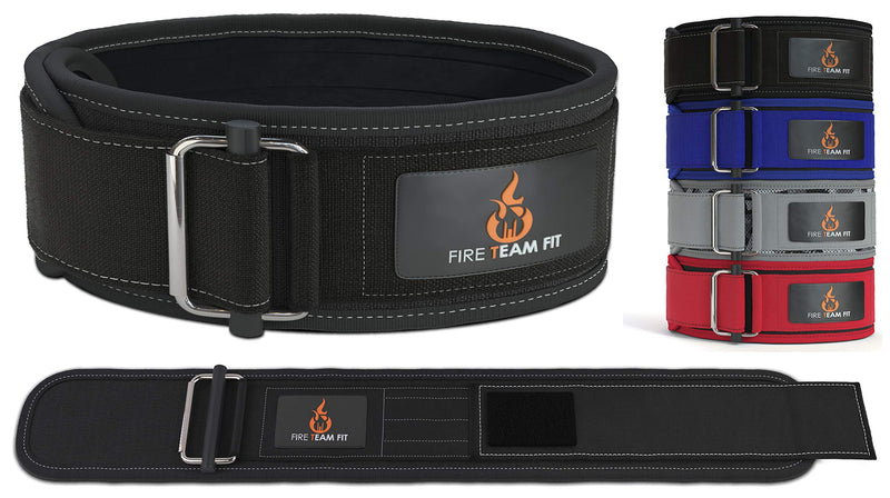 4 Inch Weight Lifting Belt for Men and Women, Back Support for Powerlifting, Squats, Deadlifts, Onlyming Weightlifting & Cross Training Workout Black 26“-31“ Around Navel, Small - BeesActive Australia
