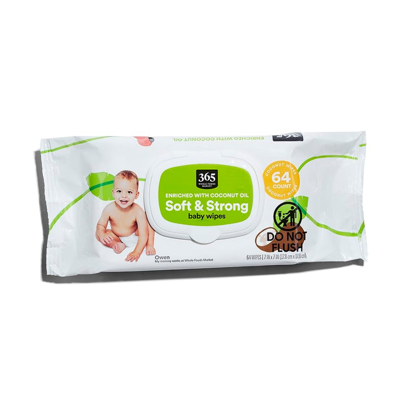 365 by Whole Foods Market, Coconut Baby Wipes, 64 Count - BeesActive Australia
