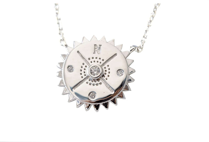 Compass Necklace in Sterling Silver 925 - BeesActive Australia