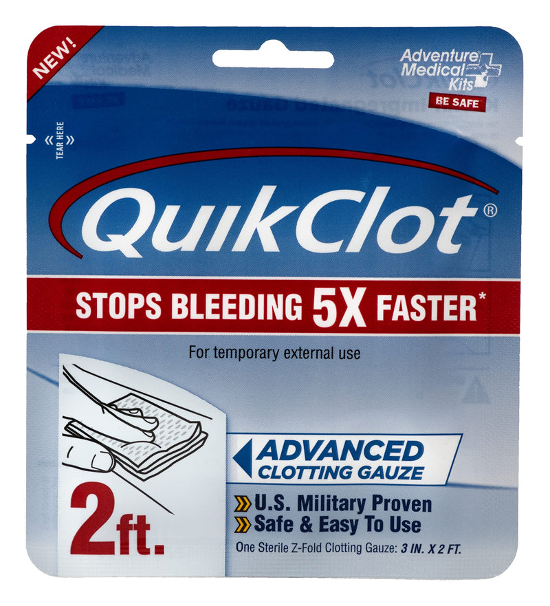 QuikClot Gauze 3" x 2' 3 in x 2 ft - BeesActive Australia