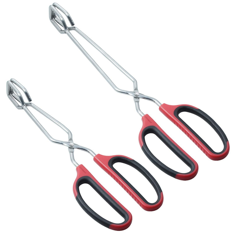 HINMAY Stainless Steel Scissor Tongs 10-Inch and 12-Inch Set, Set of 2 10-Inch + 12-Inch - BeesActive Australia