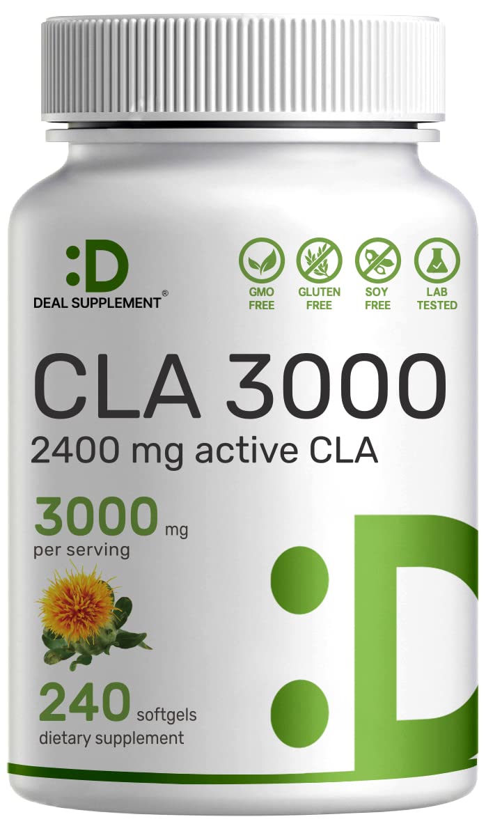 Ultra Strength CLA 3000mg | 240 Softgels, Active Conjugated Linoleic Acid from Non-GMO Safflower Oil, Non-Stimulating, Supports Weight Management | Lean Muscle Mass - BeesActive Australia