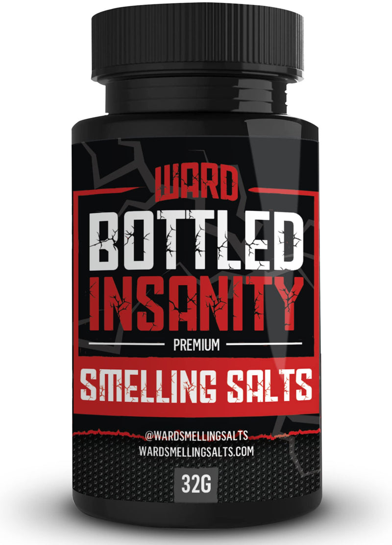 Ward Smelling Salts - Bottled Insanity - Insanely Strong Ammonia Inhalant for Athletes | Smelling Salt for Athletes - Powerlifting Hockey Football Weight Lifting and More | Insane Smelling Salt - BeesActive Australia