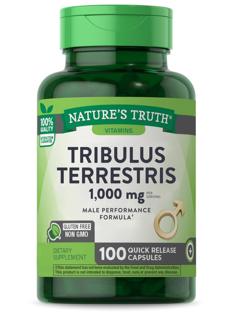 Tribulus Terrestris | 1000mg | 100 Capsules | Non-GMO and Gluten Free Supplement | By Nature's Truth - BeesActive Australia