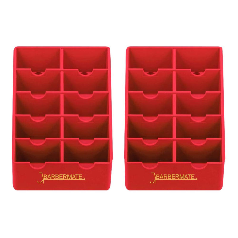 2 Pack Blade Rack Storage Tray - Holds 10 Clipper Blades (Red) - BeesActive Australia