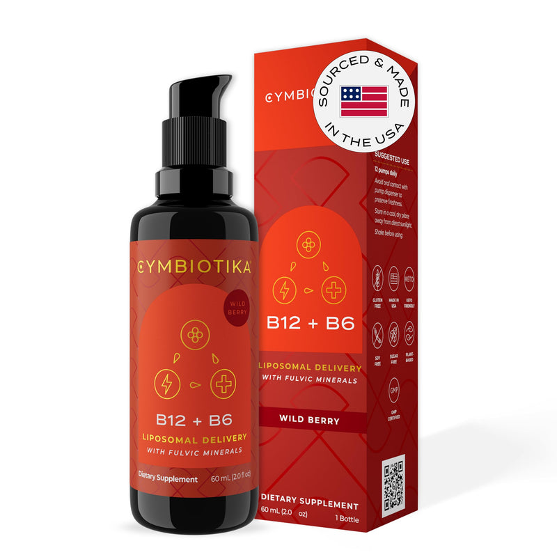 CYMBIOTIKA Liposomal Vitamin B12 1250mcg for Energy & Hair Support