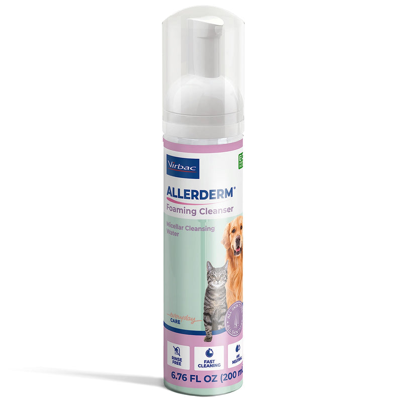 ALLERDERM Foaming Cleanser- Rinse-Free Waterless Micellar Foam for Dogs and Cats with Sensitive Skin by Virbac - PawsPlanet Australia