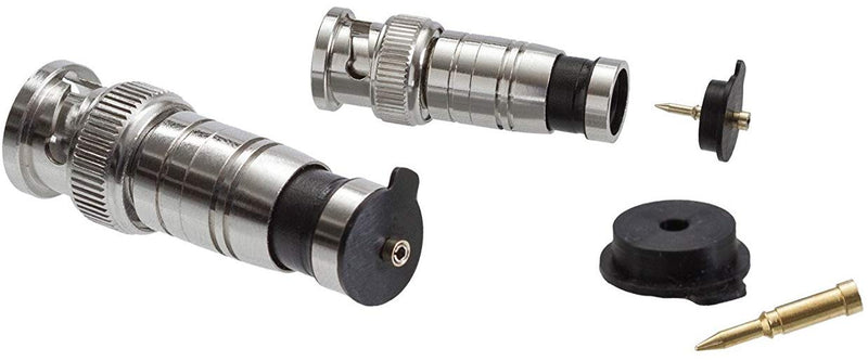 Triplett GEM BNC Compression Connectors for RG59 PVC, RG59 Plenum, RG6 PVC, RG6 Plenum, and RG6 Quad, Male, 75-Ohm, 10 Pack (302-00CSTP) 302-00CSTP - BeesActive Australia