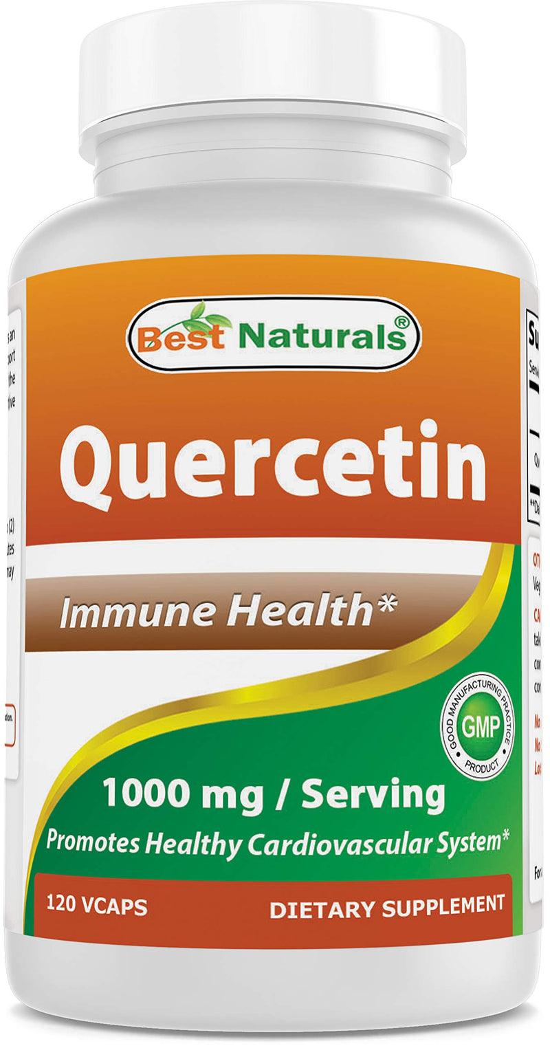 Best Naturals Quercetin 1000 mg/Serving 120 Veggie Capsules (120 Count (Pack of 1)) 120 Count (Pack of 1)