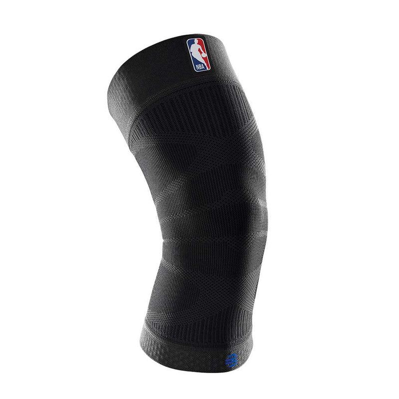 Bauerfeind Sports Compression Knee Support NBA - Lightweight Design with Gripping Zones for Basketball Knee Pain Relief & Performance with Team Designs (Black, L) Large Black - BeesActive Australia