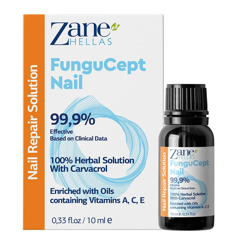 Zane Hellas FunguCept Nail Solution. Nail Solution for Discolored, Thickened, Crumbled Nails. Visible Results in 4 Weeks 0.33 oz -10ml - BeesActive Australia