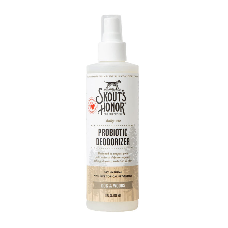 Skout's Honor Pet Deodorizer Spray- Hydrating Daily-Use with Avocado Oil & Omega-3s, Paraben & Sulfate-Free, 97% Natural, 8oz, Dog of The Woods Dog of the Woods - 1-Pack - BeesActive Australia