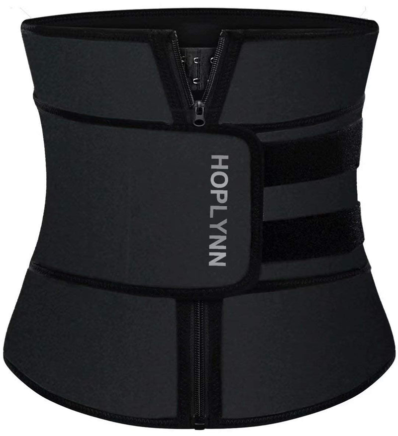 HOPLYNN Neoprene Sweat Waist Trainer Corset Trimmer Shaper Belt for Women Black XX-Large - BeesActive Australia