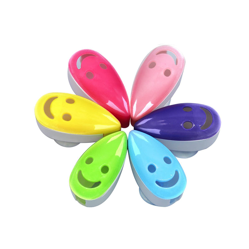 VADOO 6Pcs Toothbrush Head Cover Cap Suction Cup Toothbrush Case Portable Toothbrush Protector Holder (Random Color) Colorful - BeesActive Australia