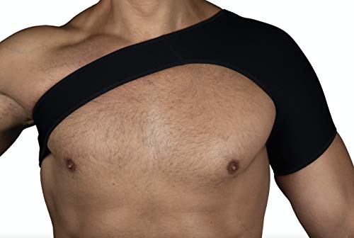 PRO 11 WELLBEING- Adjustable Neoprene Shoulder Support For Left And Right Shoulder For Frozen Shoulder, Sprains, Dislocated Shoulder And Other Shoulder Injuries (Large) Large