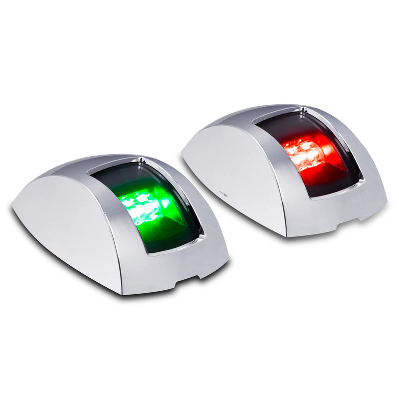 ONLINE LED STORE TRUE MODS Red Green Marine Navigation Light for Boats [USCG ABYC A-16 1NM] [IP67 Waterproof] [Chrome & ABS] 1 Nautical Mile Visibility Navigation Light for Fishing Boat Pontoon Yacht - BeesActive Australia