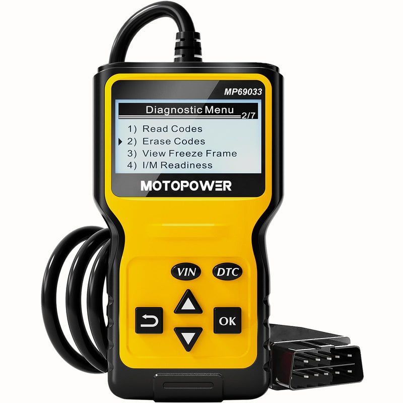 MOTOPOWER MP69033 Car OBD2 Scanner Code Reader Engine Fault Scanner CAN Diagnostic Scan Tool for All OBD II Protocol Cars Since 1996, Yellow - BeesActive Australia
