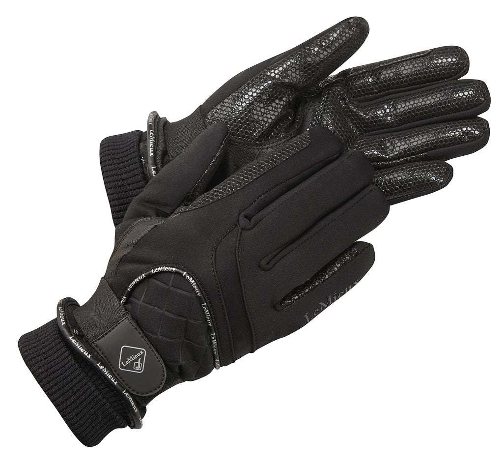 LeMieux Waterproof Lite Gloves Black Large - BeesActive Australia