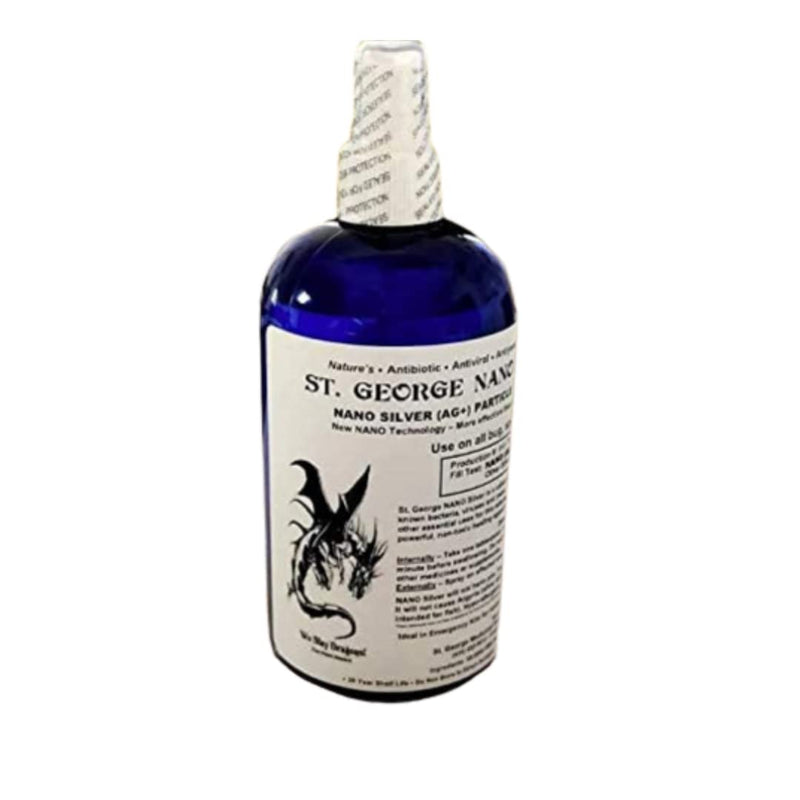 St. George Nano Silver | Collodial Silver Liquid Immune Support Supplement - Gluten Free and Probiotic Friendly Particle Solution 68 PPM (16 oz.)