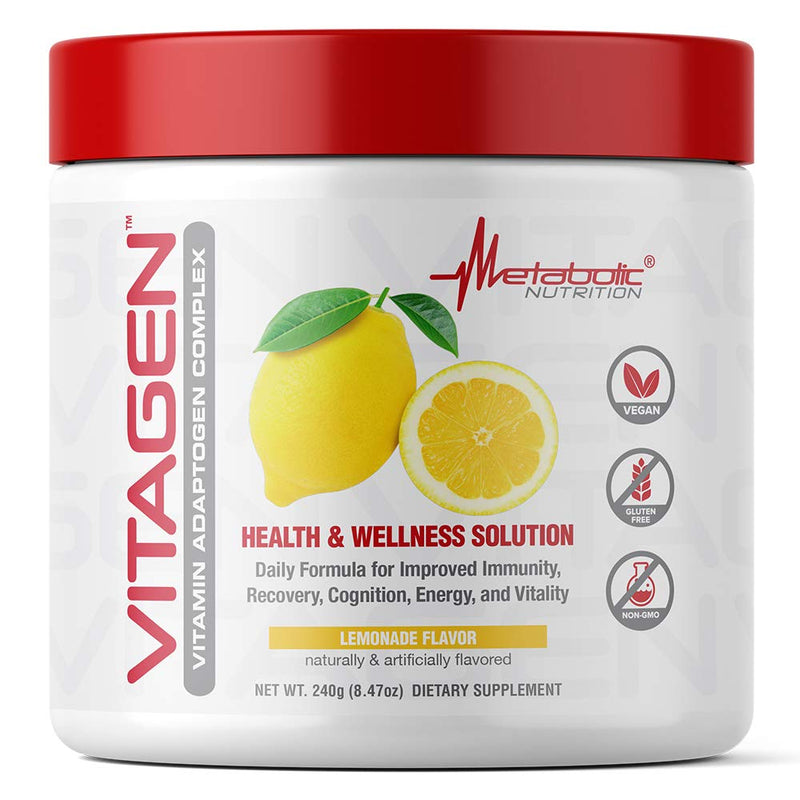 Metabolic Nutrition Vitagen, Vitamin Adaptogen Complex, 240 g, Health & Wellness Solution (Lemonade) Lemonade