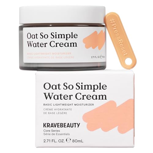 KraveBeauty Oat So Simple Water Cream for Dry, Sensitive Skin, 80 mL 2.71 Ounce (Pack of 1)