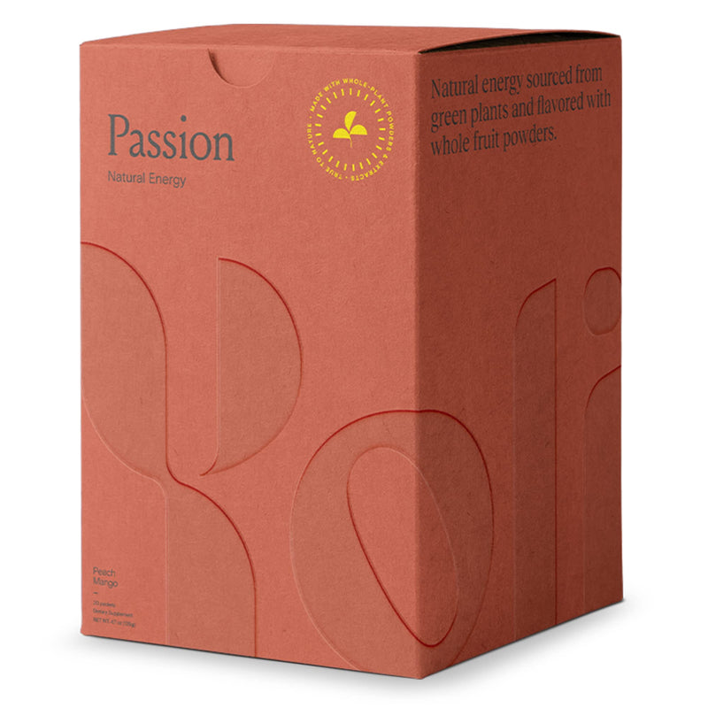 Yoli Passion Energy Drink Powder Mix - Natural Energy Drink Mix for Endurance and Stamina, 30 Packets - Peach Mango Flavor Peach Mango - 30 Packets - BeesActive Australia