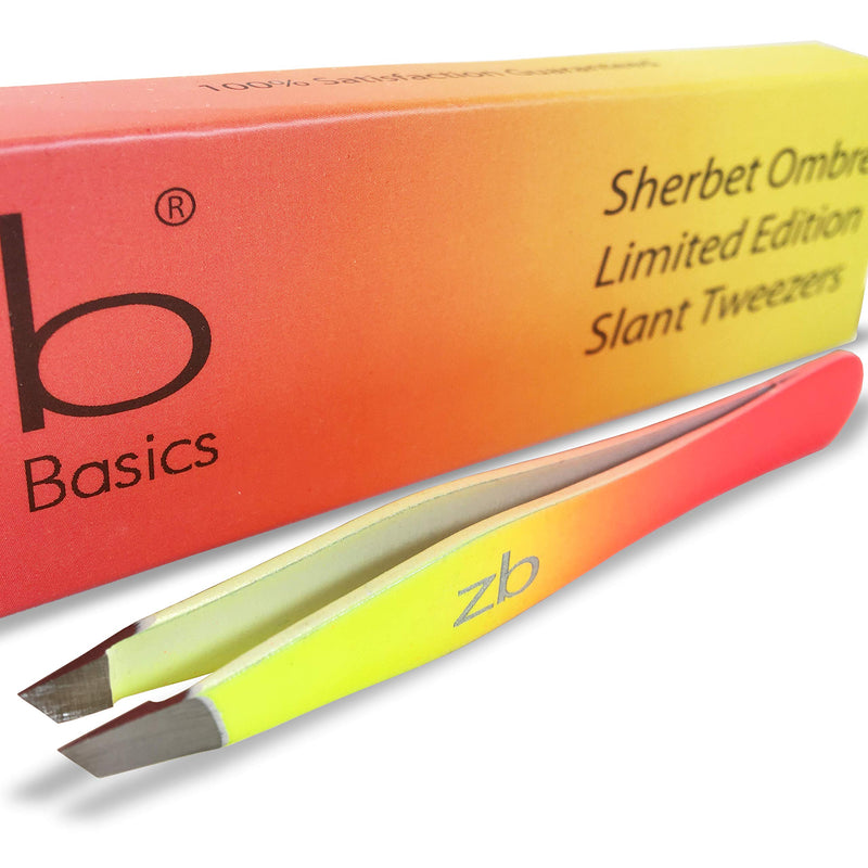 Zizzili Basics Tweezers - Limited Edition Sherbet Ombre Slant Tip - Best Tweezer for Eyebrow, Facial Hair Removal and your Precision Needs - BeesActive Australia