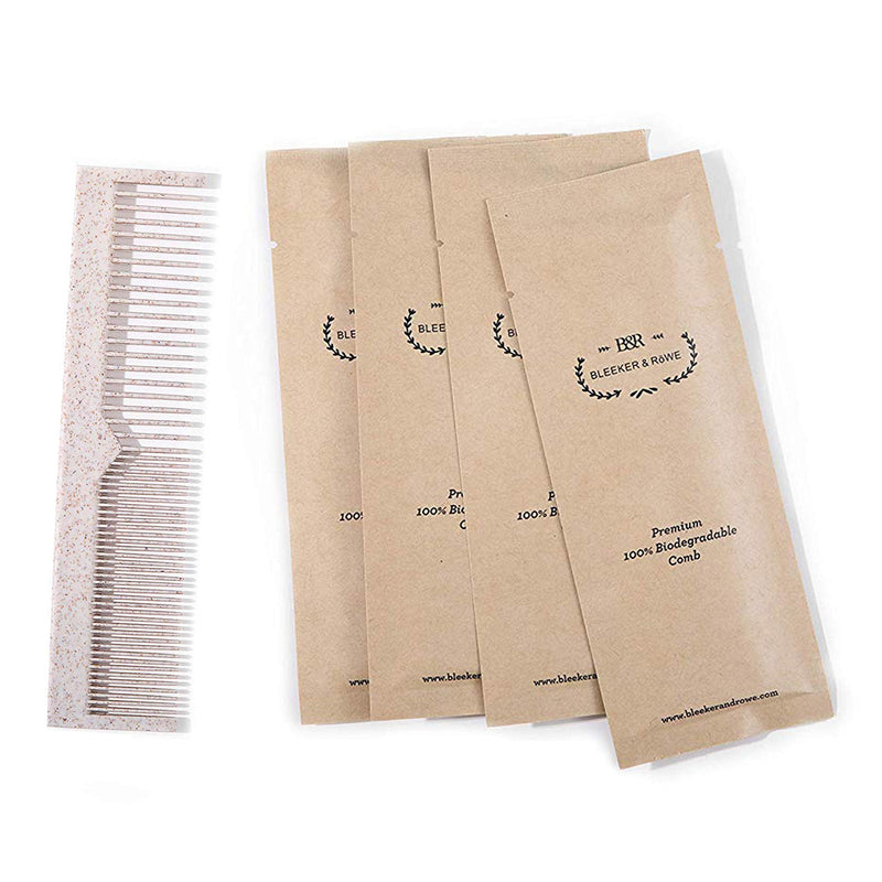 Bleeker and Rowe 100% Biodegradable Combs - Individually wrapped - Environmentally Eco Friendly Bulk Pocket Pet Dog Grooming Hair Lice Combs - Perfect for Macrame (Pack of 15) 1 Count (Pack of 15) - BeesActive Australia