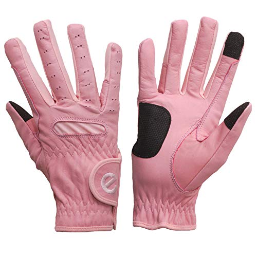 eGlove eQUEST GripPro Leather Touchscreen Horse Riding Gloves Blush Pink XX-Small - BeesActive Australia