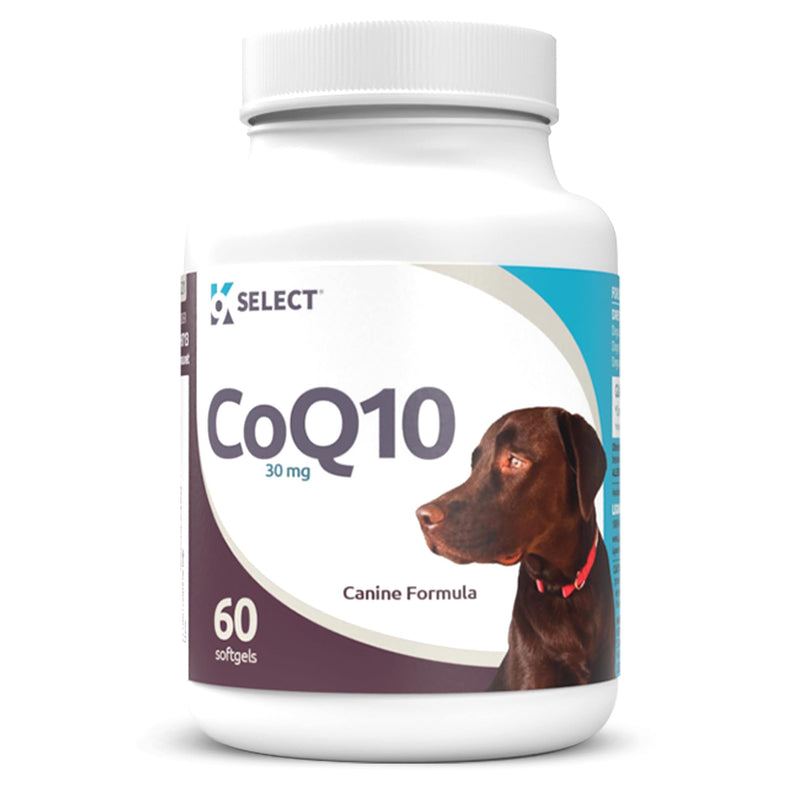K9 Select CoQ10 Supplement for Dogs, 30mg - 60 Soft Gels per Bottle - Pet Supplement, Nutritional Softgels for Canine Heart Health, Cardiovascular & Gum Health, Energy - PawsPlanet Australia