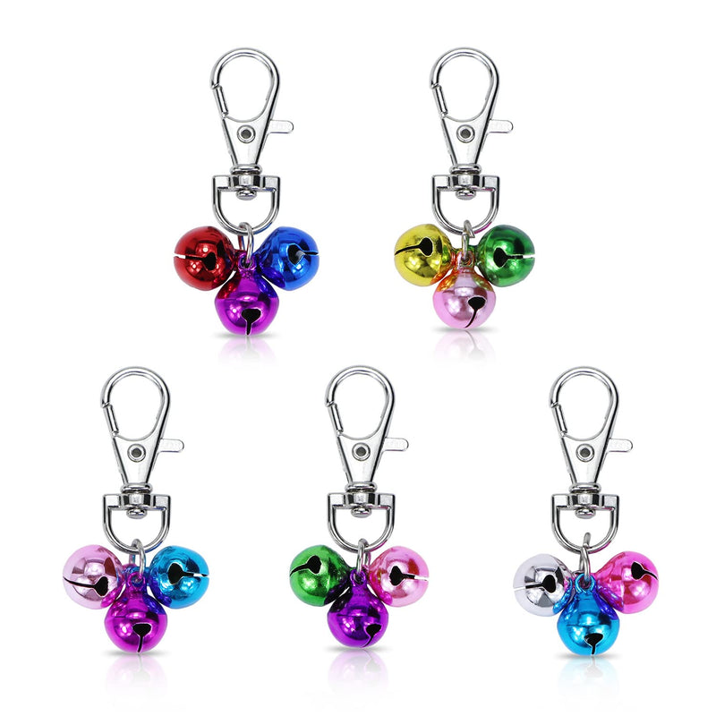 Cat Collar Bells Loud Dog Bell Training Charm Pendants for Pet Puppy Kitty Necklace Collar 5 PCS Colorful - BeesActive Australia
