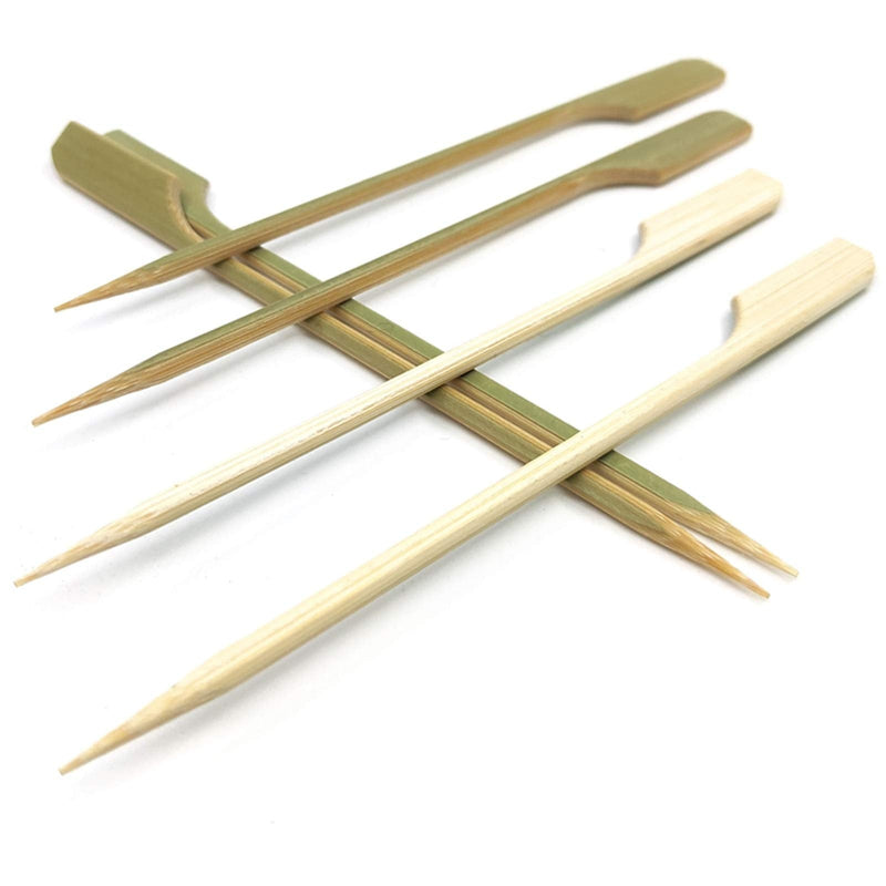 HOPELF 10 inch Bamboo Paddle Picks Skewers for Shish Kabob，Fruit Kabobs，BBQ，Kitchen，Grilling，Barbeque Snacks.Wood pick More Size Choices 3.5''/ 4.7''/ 7''/ 10'' (Pack of 100) - BeesActive Australia