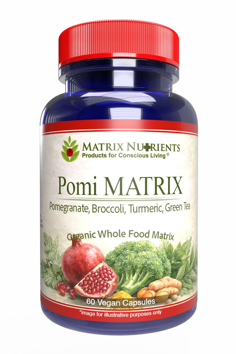 POMI Matrix - 10 Times Stronger Than The Competition! - Lower PSA Levels - See Our LAB Results! - 100% Natural Ingredients: Pomegranate, Green Tea, Turmeric, Broccoli - Vegan Capsules (60ct) 60 Count (Pack of 1)