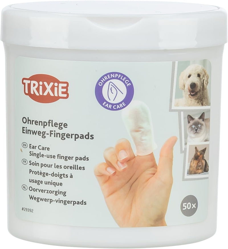 TRIXIE 29392 Ear Care Ear Care Finger Pads Pack of 50