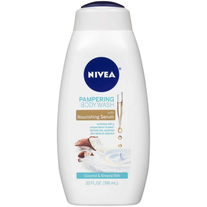 NIVEA Coconut and Almond Milk Body Wash with Nourishing Serum, 20 Fl Oz Bottle Coconut / Almond Milk 20 Fl Oz (Pack of 1) - BeesActive Australia