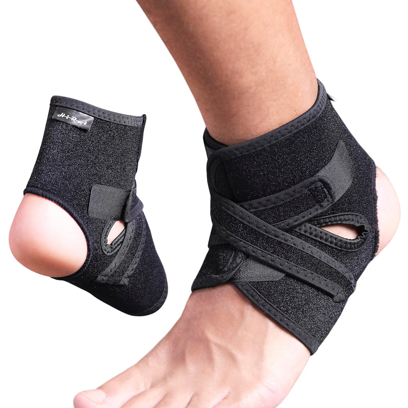 HiRui Ankle Wraps Ankle Brace Compression Ankle Support for Men Women, Ankle Stabilizer for Running Basketball Soccer Fitness Sprains Arthritis Recovery-Breathable, Adjustable (M, 2 Pack) Medium (Pack of 2)