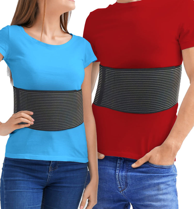 Rib Brace Rib Wrap | Chest Binder to Reduce Pain | Chest Compression Support Belt l Help Muscle Injuries, Bruised Ribs | Breathable Wrap Brace for Costochondritis Pain Relief Fits Women Men (XXL - Black - 52 Inch) XXL - (49" to 62") - BeesActive Australia