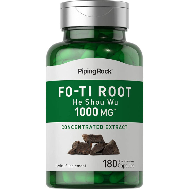 Piping Rock Fo-Ti Supplement | 180 Capsules | He Shou Wu Root | Concentrated Herbal Extract | Non-GMO, Gluten Free
